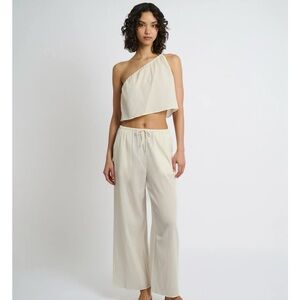 Onia Crinkle Gauze set in Egret